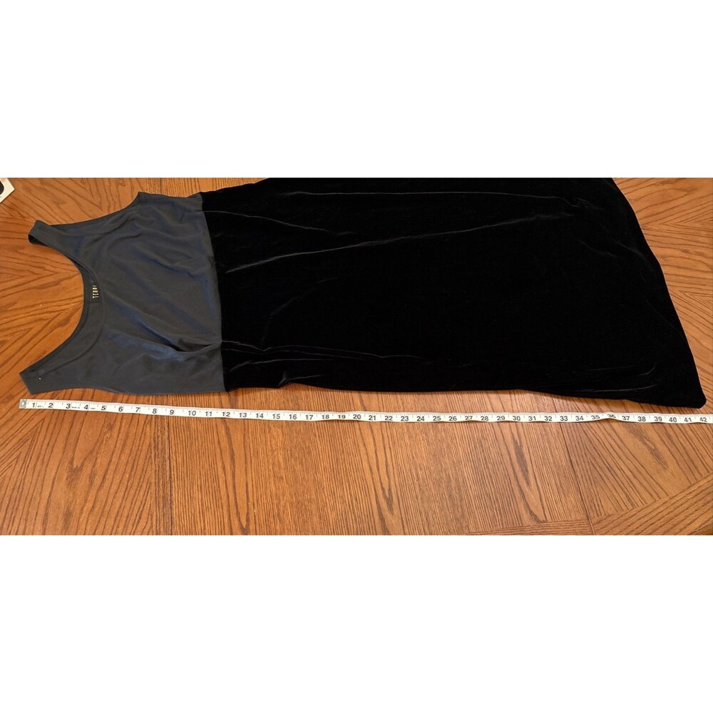Vintage Teddi Evening Velvet Dress Black Gray Grunge Whimsigoth Midi Small 6/8